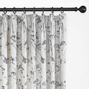 Pinch Pleated Floral Linen Curtains 2 Panels Elegant Light Filtering Privacy Drape,60 Inch Wide by 84 Inch Long Curtains Suitable for Living Rooms and Bedrooms by CozyNest Decor