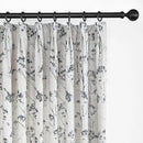 Pinch Pleated Floral Linen Curtains 2 Panels Elegant Light Filtering Privacy Drape,84 Inch Wide by 102 Inch Long Curtains Suitable for Living Rooms and Bedrooms by CozyNest Decor