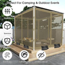 ShowyLive 10x10 Patio Umbrella Mosquito Netting with Zipper 4 Doors & 8 Weight Bag - Adjustable Polyester Mesh Bug Screen for Outdoor Umbrellas, Garden, Patio Tables (Green) by GreenHaven Gardens