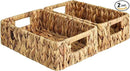 StorageWorks Water Hyacinth Baskets, Small Wicker Baskets for Organizing in Kitchen and Bathroom, 2-Pack by CozyNest Decor
