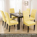 JQinHome Pattern Chair Covers for Dining Room Set of 6, High Stretch Removable Washable Parsons Chair Slipcover for Home Party Hotel Wedding Ceremony (Quicksand Beige,6PCS) by CozyNest Decor