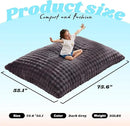 Hobestluk 3 in 1 Bean Bag Chair Giant Bean Bag Chairs for Adults with Bubble Cover Convertible Bean Bag Floor Cushion with Machine Washable Cover for Living Room (Bubble Dark Grey) by CozyNest Decor