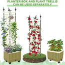 Tomato Planter with Trellis,61.4" Self-Watering Tomato Cage Raised Garden Bed Planter Box with Trellis & Wheels for Climbing Plants Vegetable Vine Flowers by GreenHaven Gardens