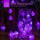 Brightown Solar String Lights Outdoor 60 Led 35.6 Feet Crystal Globe String Lights with 8 Lighting Modes, Waterproof Solar Powered Patio Lights for Garden Yard Porch Decor (Purple) by GreenHaven Gardens