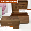 Personalized Pet Memorial Gifts - Loss of a Pet Keepsake Box Acacia Wood, Engraved Dog Remembrance Gift, Gift for Someone Who Lost a Dog, Cat, Pet Memory Box, Bereavement Gift, 8x6x4 in by TinyTreasures Baby Boutique