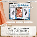 Inkless Hand and Footprint Kit, Baby Keepsake Plaque & Baby Shower Gifts - Ideal as Mom To Be Gift, Nursery Picture Frames, Clean Touch Hand and Footprint Kit (Style 1 - Design 3) by TinyTreasures Baby Boutique