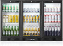 BODEGACOOLER Back Bar Cooler With 3 Glass Doors,11.4 Cu.Ft Commercial Back Bar Fridge with LED Lighting,Counter Height Bar Outdoor Beverage Cooler for Beer,Soda Drinks,Wine by CozyNest Decor