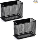 4.5'' × 2.2'' × 3.5'' Magnetic Basket for Whiteboard Black Magnetic Basket for Fridge Magnetic Organizer Holder with 4 Strong Magnets Magnetic Holder for Refrigerator Locker, Set of 2 by CozyNest Decor
