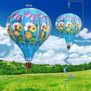 Giant Rainbow Butterfly Hot Air Balloon Garden Wind Spinners Large Pinwheels Lawn Yard Catchers Ornaments Windmills Outdoor Hanging Decor Whirligigs Wind Hanging Windsock 2Pack by GreenHaven Gardens