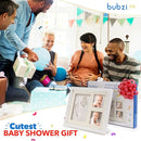 Bubzi Co Baby Footprint Kit, Baby Foot and Hand Print Kit, Baby Keepsake Frame, Nursery Pictures Frames, Hand Print Mold Kit, New Mom Gifts, Baby Newborn Essentials Must Haves, Baby Shower Gifts by TinyTreasures Baby Boutique