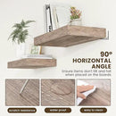 Deep Floating Shelves for Wall | 24 Inch Wide x 12 Inch Deep Floating Shelves | 24W x 12D Rustic Grey Wood Wide Wall Shelves | Bookshelf Laundry Shelf TV Shelf by CozyNest Decor