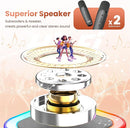 Mini Karaoke Machine for Kids Adults, Portable Karaoke Microphone Singing Speaker Bluetooth Karaoke Player with 2 Wireless Mic, Birthday Gifts for Girls Boys 4-12 Year Old, Family Home Party(Grey) by TinyTreasures Baby Boutique