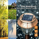 Solar Pathway Lights Outdoor Waterproof, 6 Pack Solar Outdoor Lights Bright Up to 12 Hrs, Garden Light LED Landscape Lighting Copper Stainless Steel Walkway Light, Warm White by GreenHaven Gardens