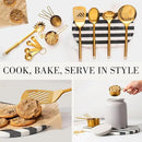 Gold Cooking Utensils with Measuring Cups and Spoons Set - 13-Piece Luxury Gold Kitchen Accessories Includes Metal Measuring Cups and Spoons for Baking, Cooking, and Elegant Kitchen Decor by CozyNest Decor