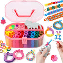 FUNiOi Kids Art and Craft Kit, Rubber Band Bracelet Make Toy, Cat Weaving Comb, 1000+ Colorful Hair Ties, DIY, Organizer Case, Gift for Girls 7-12 Years by TinyTreasures Baby Boutique