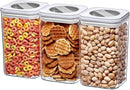 Amazing Abby - Carol - 96-Ounce Acrylic Canister (Set of 3), Plastic Airtight Food Container, Stackable for Pantry Storage, BPA-Free and Shatter-Proof, Perfect for Home and Commercial Use by CozyNest Decor