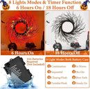 7 Ft Halloween Decorations Willow Vine Twig Garland with 8 Modes Timer 63 LED Orange Lights, Halloween Garland with Waterproof Battery Operated for Wall Fireplace Decorations Indoor Outdoor by CozyNest Decor