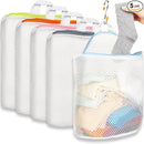 5Pcs Hanging Laundry Bags for Socks with S Hooks, 5 Color Mesh Laundry Bags for Washing Machine by TinyTreasures Baby Boutique