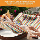 Lazy Daze 12 FT Sunbrella Fabric Hammock with Spreader Bars and Free Pillow Fits for Two Persons, All Weather and Fade Resistant for Patio Yard, 450 lbs Weight Capacity, Carousel Confetti by GreenHaven Gardens