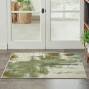 Entryway Rug 2x3 Green Rug, Washable Abstract Small Rugs Non-Slip Low Pile Throw Rugs for Kitchen Floor, Front Door, Bedroom Bedside by TinyTreasures Baby Boutique