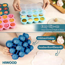 Baby Food Storage 12 x 1.5OZ Silicone Freezer Tray with Lid, Food Grade Silicone Containers for Purees & Vegetables Midnight Blue by TinyTreasures Baby Boutique