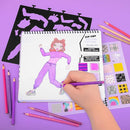 Fashion Angels I Just Wanna Dance Fashion Sketch Set, Create Dance-Themed Outfits with 35 Sketch Pages, 100+ Stickers & Stencils, Fun Craft Kit for Kids by TinyTreasures Baby Boutique