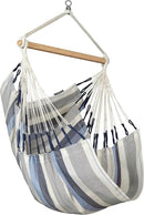 LA SIESTA® - Medium Basic Domingo Hammock Chair & TreeMount - Weather & Tear Resistant Hanging Chair w/Suspension Kit for Trees Beams & Posts - Bedroom Patio Outdoor Indoor Hammock Chair - Sea Salt by GreenHaven Gardens