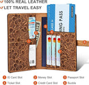 Genuine Leather Passport Holder for Women Men - RFID Blocking Slim Travel Wallet by TinyTreasures Baby Boutique