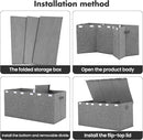 Extra Large Toy Box 167L, Sturdy Toy Storage Chest Organizer Bin Baskets with 2 Removable Divider for Boys, Girls, Kids, Nursery, Bedroom, Playroom, 35.5"x17" x17"(Linen Gray) by TinyTreasures Baby Boutique