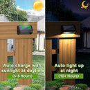 LANSOW Solar Fence Lights 10 Pack, Cool White, Warm White and White, Solar Deck Lights Outdoor Waterproof, Dusk to Dawn Solar Powered Lights Decor for Outside, Step, Yard, Patio, Wall, Stair(Black) by GreenHaven Gardens