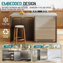 Albott 24 Inch Under Counter Drawer Fridge – Stainless Steel Dual-Zone Beverage Refrigerator with LED Touch Control, Adjustable Storage, Frost-Free, Low Noise, 37℉-50℉, -0.4℉ to 37℉ by CozyNest Decor