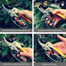 BUGUI 8" Ratchet Pruning Shears, 5 Times Cutting Power Than Normal Garden Scissors, Labor-Saving Design for Arthritis Weak Hands by GreenHaven Gardens