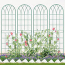 4 Pack Metal Garden Trellis for Climbing Plants, Black Metal Garden Trellis for Vines Plant Rose Vegetable Support,Large Decorative Outdoor Trellis by GreenHaven Gardens