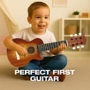 23" Acoustic Guitar, Kids 6 String Toy Guitar - Realistic Steel Strings - Beginner Practice First Musical Instrument for Children, Toddlers (Brown) by TinyTreasures Baby Boutique