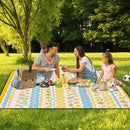 Extra Large Picnic Blanket Waterproof,80"x 80"Foldable Machine Washable Beach Blanket,Outdoor Blanket for 6-8 Adults,Suitable for Indoor Crawling,Park Beach,Camping,Hiking,Family Travel(Floral Print) by TinyTreasures Baby Boutique