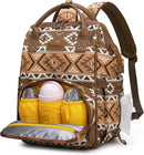 Wrangler Aztec Backpack Multifunction Baby Travel Bag with Changing Pad, Stroller Straps and Pacifier Case WG2204-91103BR by TinyTreasures Baby Boutique