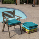 Arden Indoor/Outdoor Seat or Rocking Chair Cushion, 19 x 18, Water Repellent, Rain Proof, Fade Resistant Cushion for Rocking or Dining Chairs Lake Blue Leala by GreenHaven Gardens