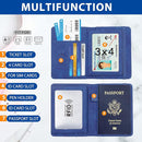 Melsbrinna Rfid Passport Holder for Travel women/Men, Cute Passport Wallet Rfid Blocking Card Slots, Rfid Passport Cover/CaseTravel Wallet, Passport Book Holder (1, Blue5) by TinyTreasures Baby Boutique