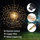 2 Pack Hanging Decor Lights,200 LED Battery Powered Fairy Light, Fireworks Light with Remote, Waterproof Starburst Lights for Gardens Courtyards Christmas Festive Wedding Parties (Warm White) by GreenHaven Gardens