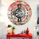 The Gears Clock Real Moving Gear Wall Clock England Line (Red Lava, 24 inches (60 cm)) by CozyNest Decor