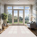 CAMILSON Easy Jute Rug 10x14, Indoor Outdoor Off-White Color Fiber Area Rugs for Living Room and Patio Rug Herringbone Boho Woven Design Easy-Cleaning Washable Outside Carpet Alfombras 10 x 14 by CozyNest Decor