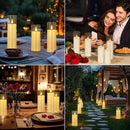 Set of 24 Flameless Led Battery Opeated (D2.2'' x H5''6''7'') Realistic Moving Wick Candles with 10-Key Remotes and Cycling 24 Hours Timer by CozyNest Decor