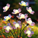 Solar Garden Lights Outdoor, New Upgraded 4-Pack Firefly Solar Lights with Iridescent Petals & Warm White Glow - Waterproof Wind-Swaying Decor for Yard, Patio by CozyNest Decor