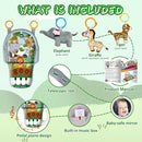 Car Seat Toys for 6-12 Months - Musical Pedal Piano with Baby Mirror, Squeaky Sensory Soft Animal Toys for Rear Facing Carseats by TinyTreasures Baby Boutique