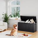 80 Gallon Outdoor Storage Box Waterproof Lockable Resin Deck Box Large, Patio Storage Bin for Pool Accessories Cushion Furniture, Garden Tools, UV-Resistant Outside Delivery Black by CozyNest Decor