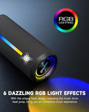 Bluetooth Speakers Wireless Loud Stereo Sound IPX7 Waterproof Outdoor Portable 25W Super Bass Speaker for Home Party Beach with 24H Playtime Colorful Lights BT5.3 TWS Pairing Birthday Gift Black by TinyTreasures Baby Boutique