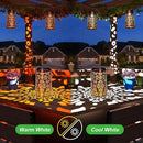 Solar Lanterns Outdoor Waterproof - 4 Pack Hanging Solar Lights Gifts for Women Mom Grandma Decorative Lantern for Patio Decor Garden Yard Backyard Porch Table Tree Lighting, Cool/Warm Light by GreenHaven Gardens