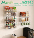 White 10-Tier Over The Door Pantry Organizer, Pantry Organization and Storage, Metal Hanging Adjustable Basket, Wall Spice Rack Seasoning Shelves, Home & Kitchen Essentials by CozyNest Decor