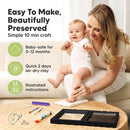 Baby Hand and Footprint Kit, Quick Dry Clay - Newborn Keepsake Feet and Handprint Kit, Nursery Picture Frame, Pet Dog Paw Prints,Personalized New Mom Gifts for Baby Showers & Registry(Onyx Black) by TinyTreasures Baby Boutique
