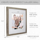 Sheffield Home 9 Piece Gallery Wall Frame Set, 12x12 Inch, Natural by CozyNest Decor